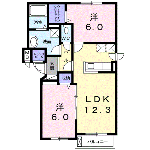 プランタン・リュミエール204間取図