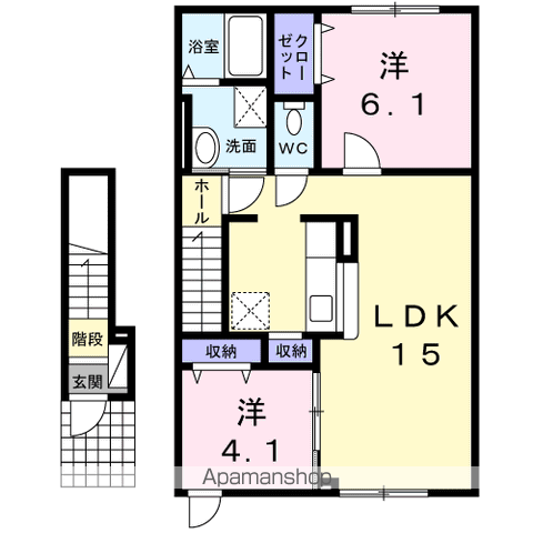 蔵Ⅱ202間取図