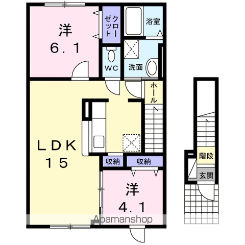 蔵Ⅱ201間取図