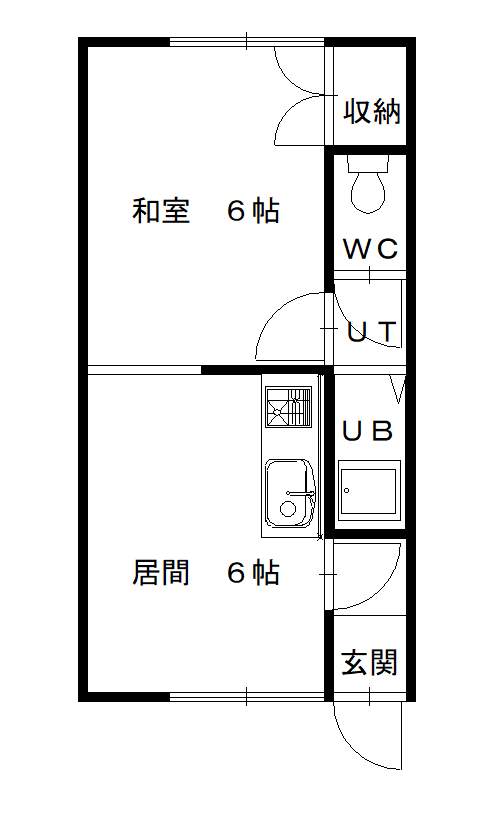 新都ハイツⅠ7間取図