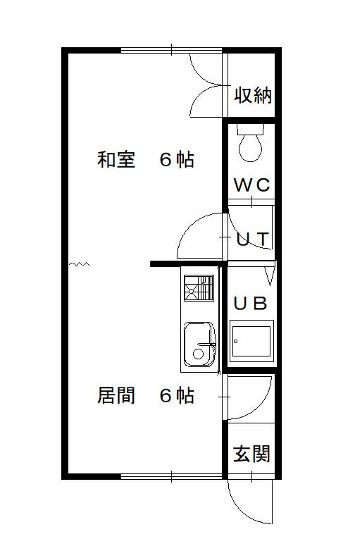 新都ハイツⅠ2間取図