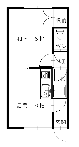 新都ハイツⅠ6間取図