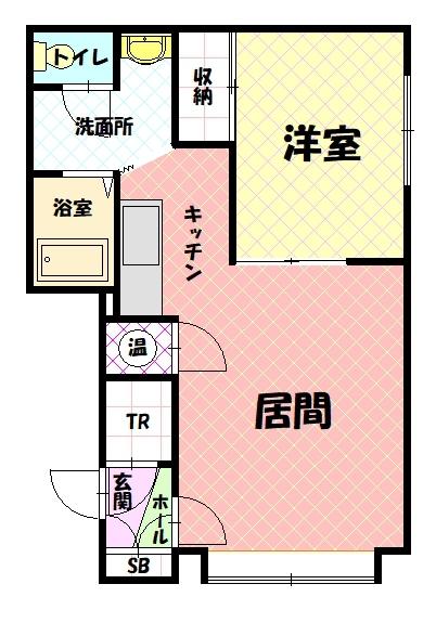 ベーレンスＢ２０８間取図