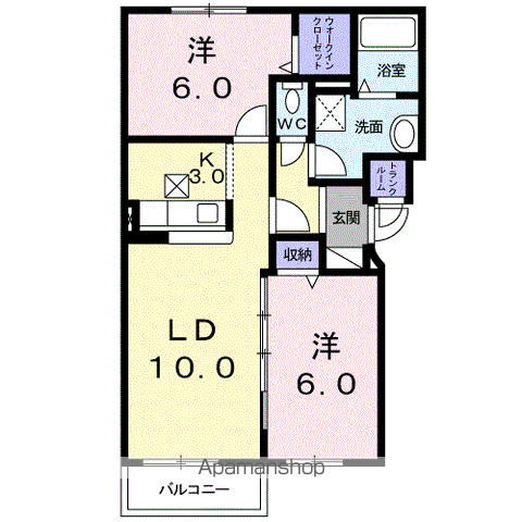 ラフィナートⅡ303間取図