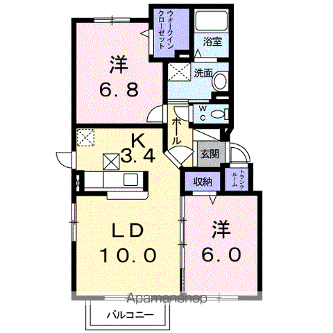 ラフィナートⅡ401間取図