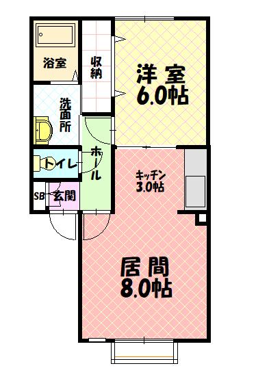 クレスト永山１０３間取図