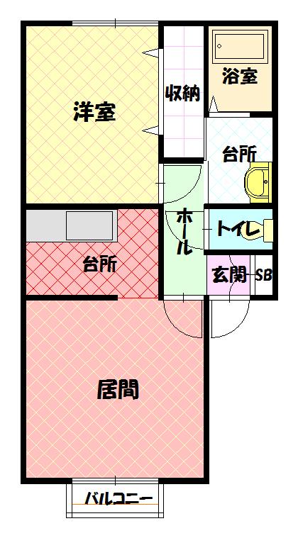 クレスト永山202間取図