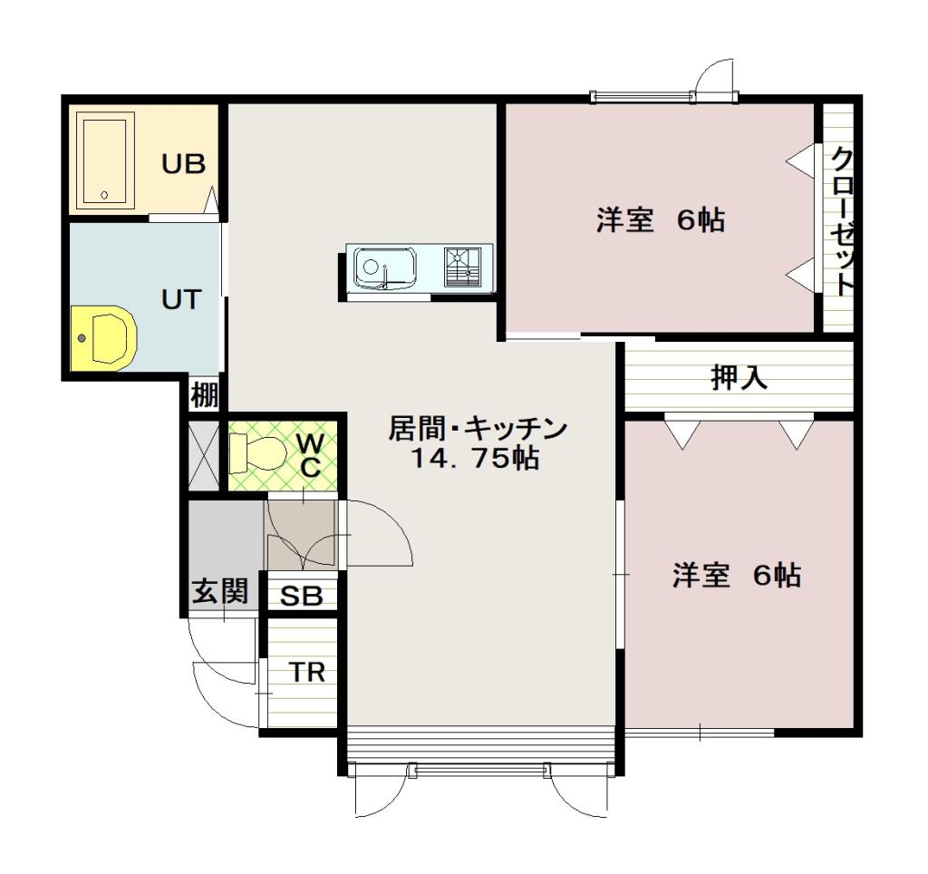 夢ハイツひろ１０２間取図