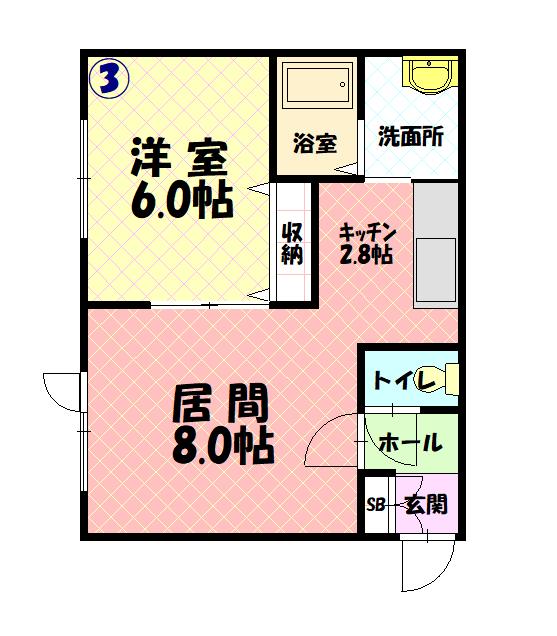 ラピスガーデン203間取図