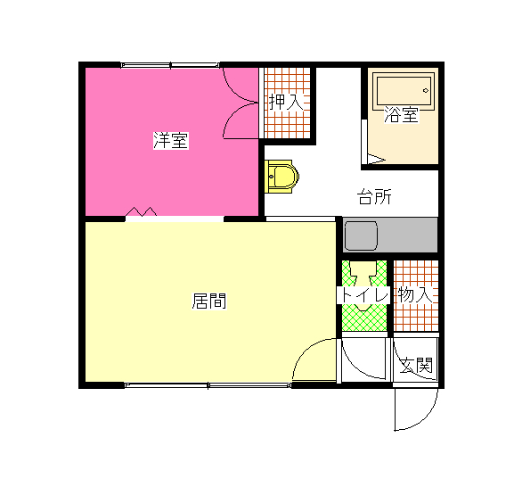 カメリアハウス206間取図
