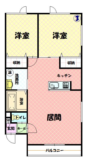 Ｋ．Ｍ．ＫⅡ１０３間取図