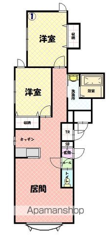 フローレスＡ２０１間取図