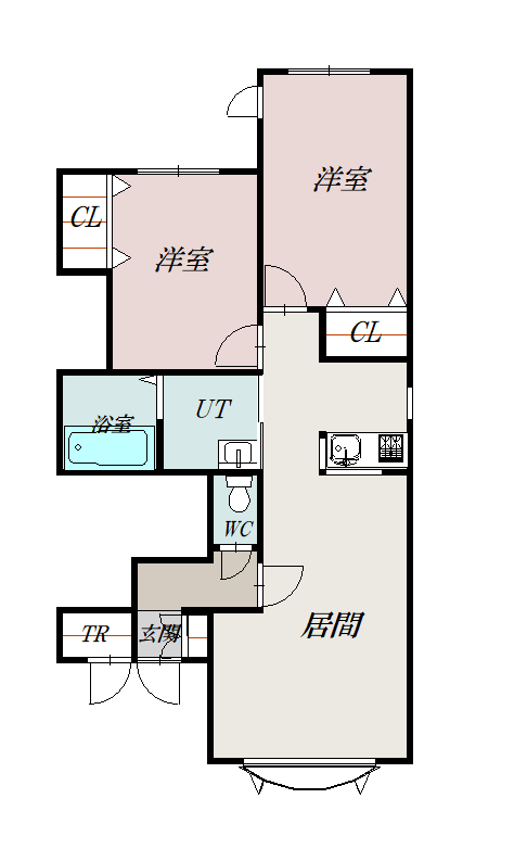フローレスＡ２０２間取図