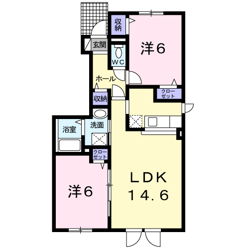 ラフレシール１０１間取図