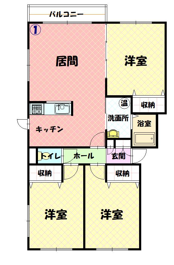 ラ・ポーレⅡ301間取図