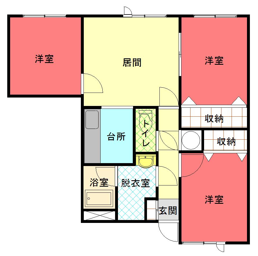 リバーサイドハイツAA201間取図