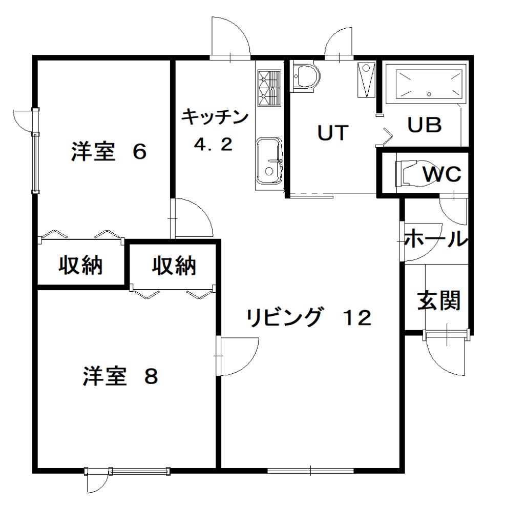 プレジール１１３２０１間取図
