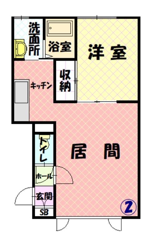 グランデ宮前通東 B棟202間取図