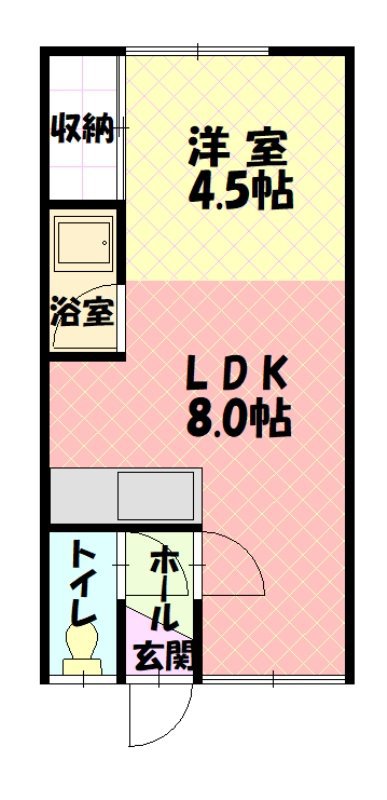 ルミネ東光206間取図