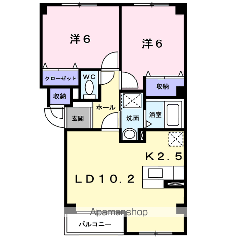 サニーフィールド202間取図