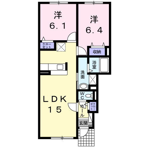 パレストラ　ベルデ１０１間取図