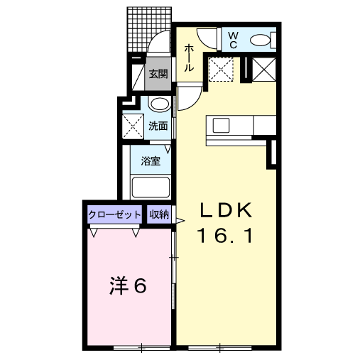 ルーマ　フォンテ１０１間取図