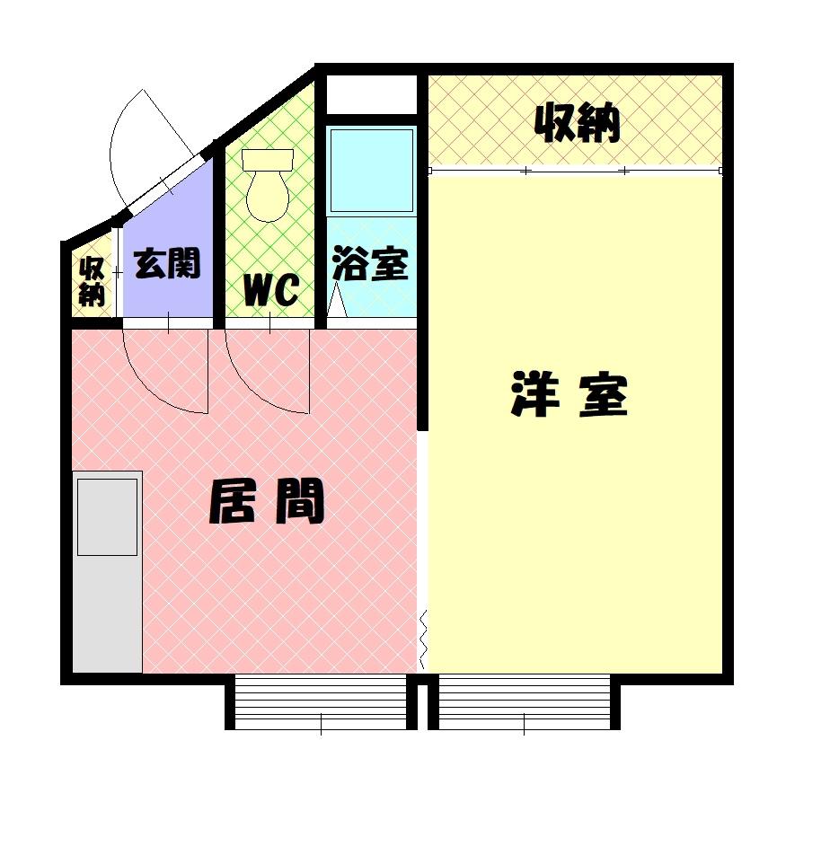 ハイツリバプール２０５間取図