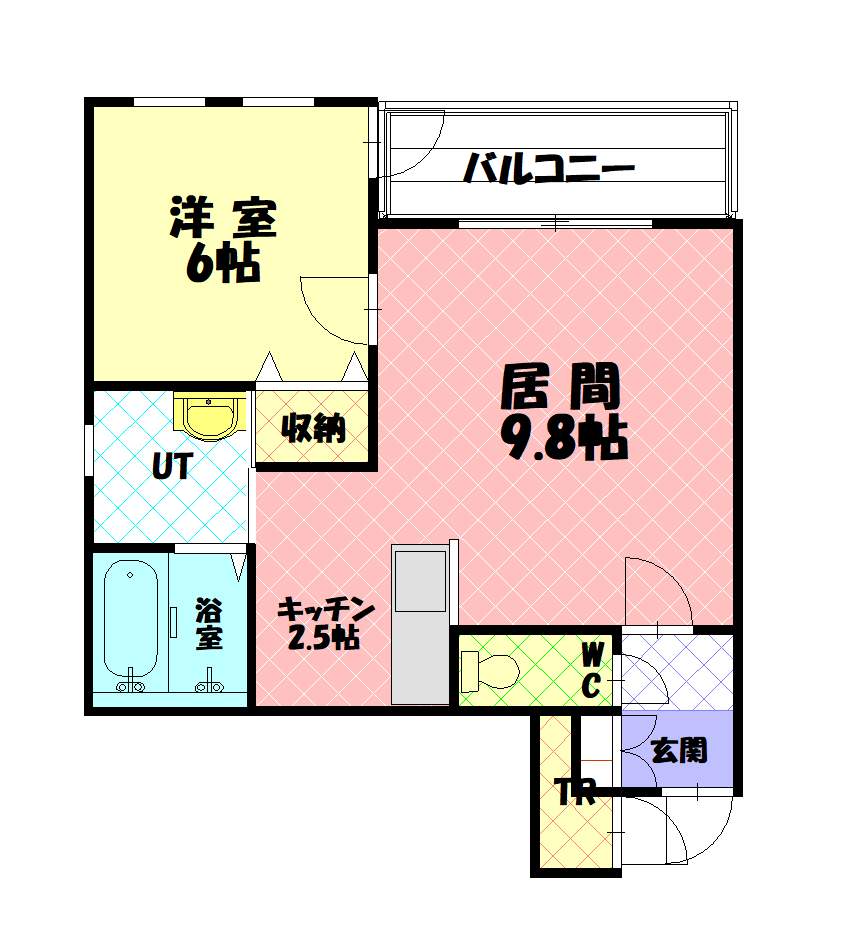 フロスティームーンＡ１０２間取図