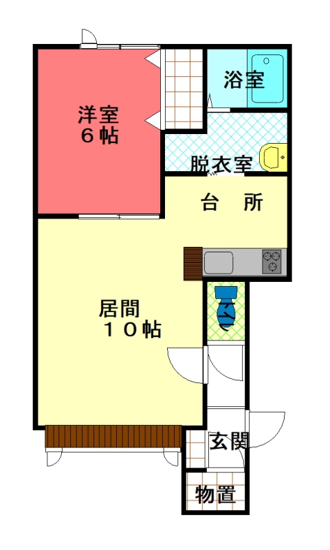 ラフプレイスⅡ208間取図