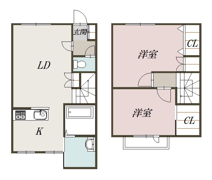 ガーデンコート　花の森Ｅ間取図