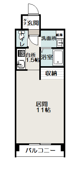サテラ永山２１１間取図