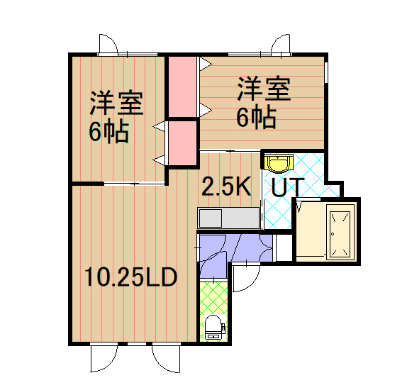 CONCORDE A棟102間取図