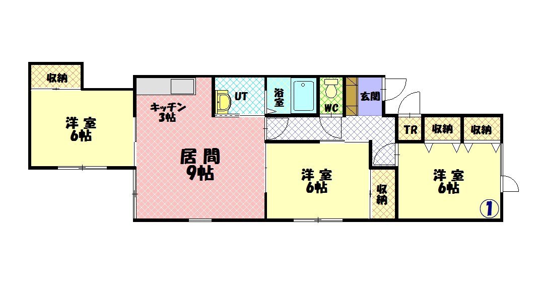 谷口ハイツB201間取図