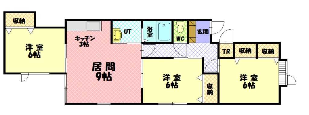 谷口ハイツＢ101間取図