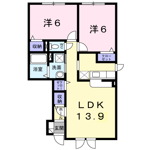 花水木102間取図