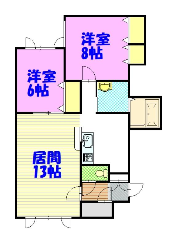 ウッドパレス102間取図