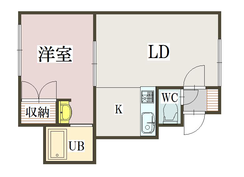スクエアⅡ２０７間取図