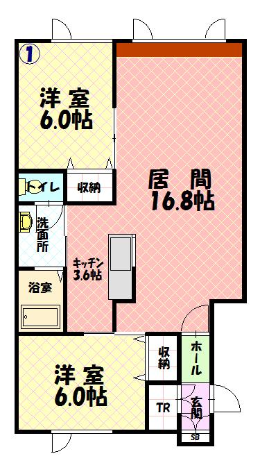 ブライトン201間取図