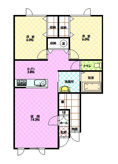 ＩアンジュB間取図