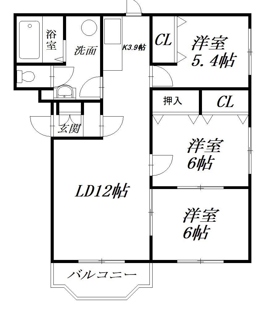 プレミアムＮＫ3B間取図