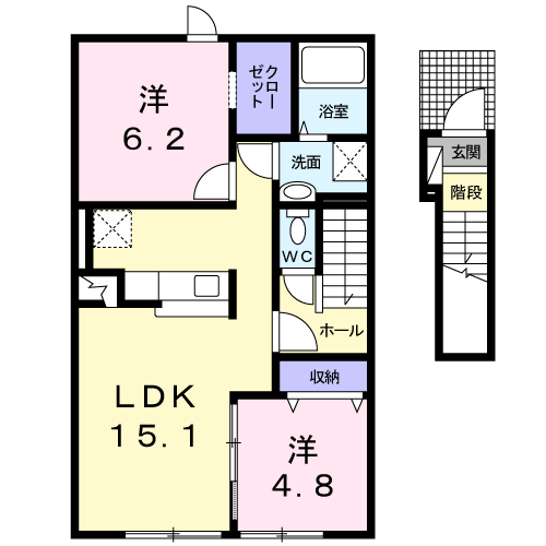 アクア　フィールド２０２間取図