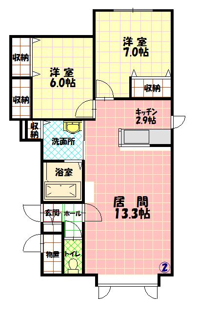 アルバⅡ２０２間取図