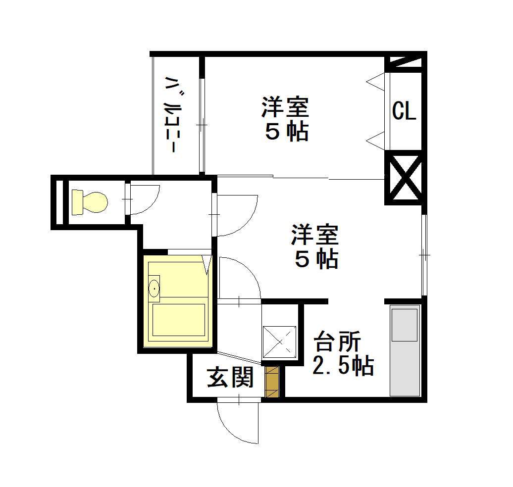 ノルテ１条通弐番館1104間取図