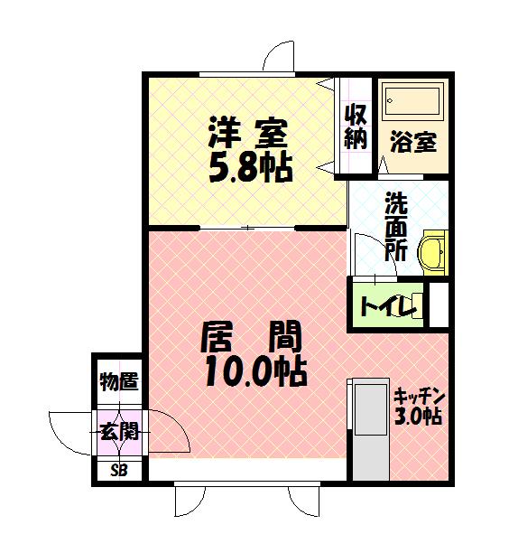 ハーモニー４・４２０１間取図