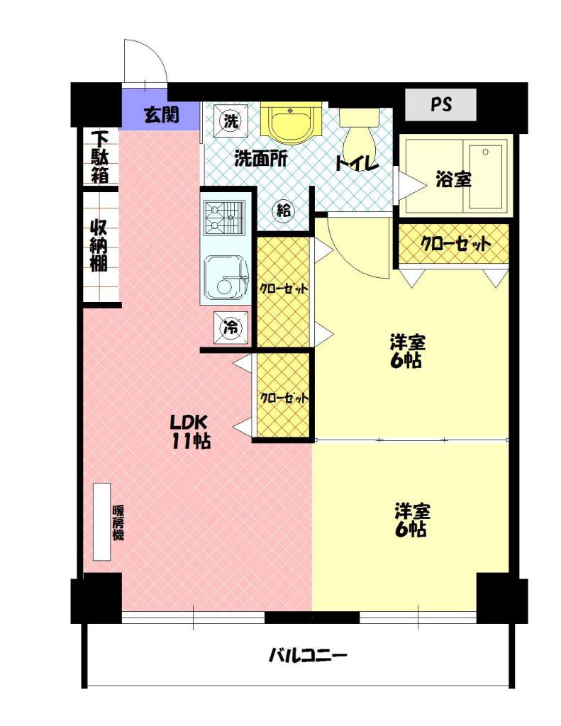 シャンノール平和通906間取図