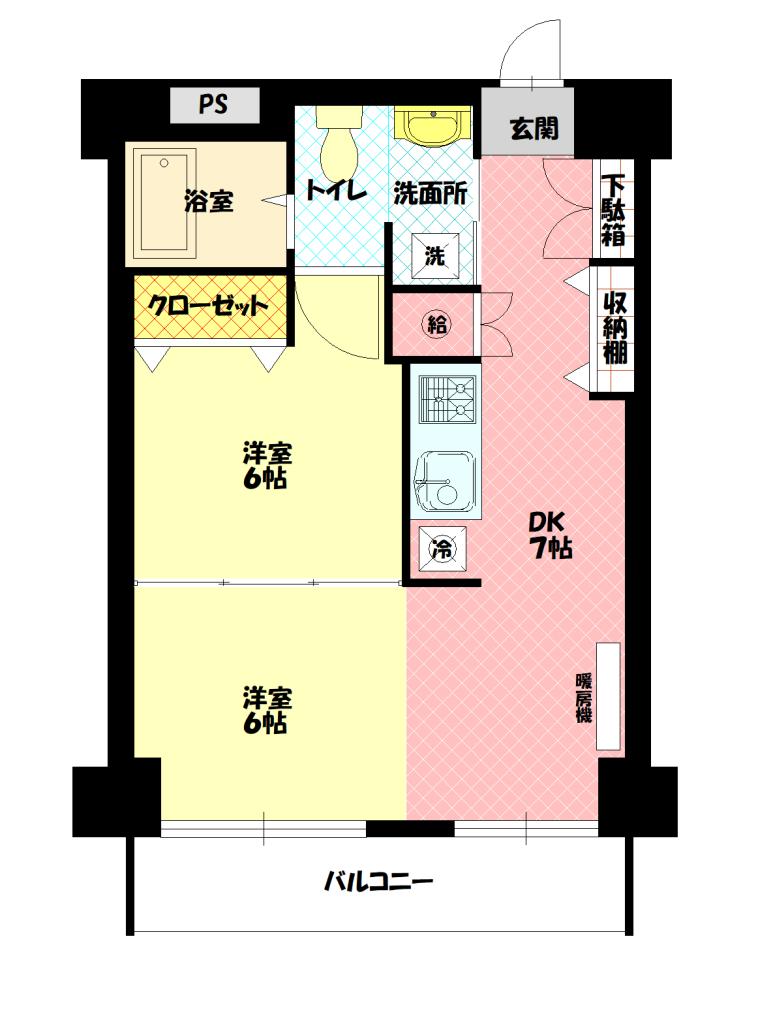 シャンノール平和通605間取図