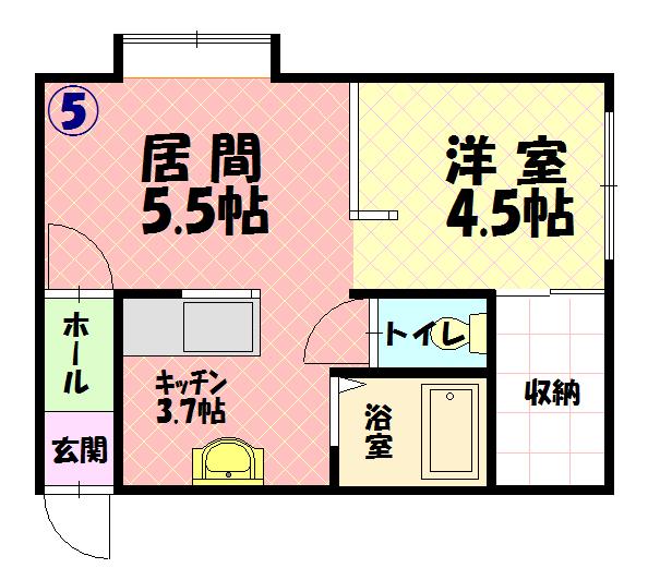 パールハイツ１２．４２０５間取図