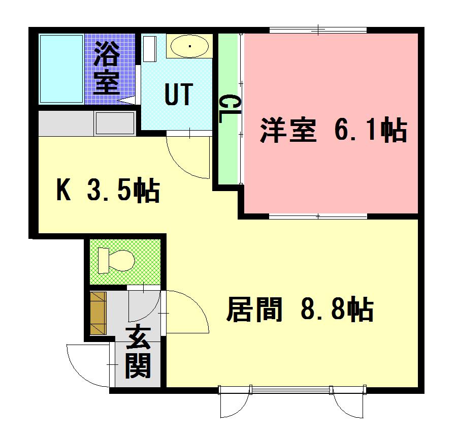 アヴァンティＢ棟208間取図