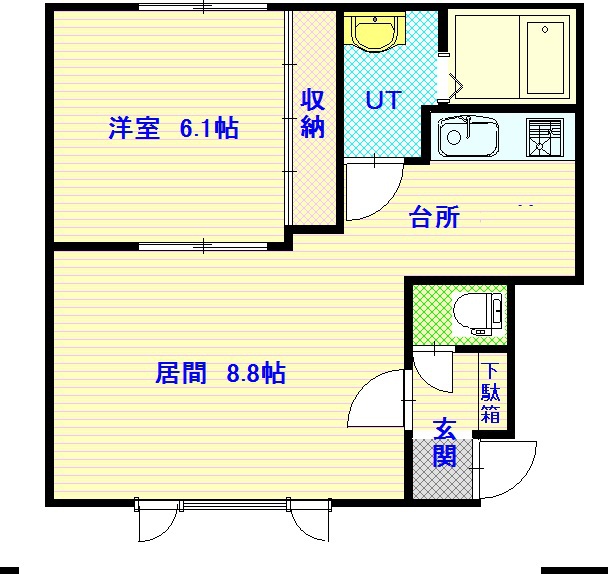 アヴァンティＢ棟210間取図