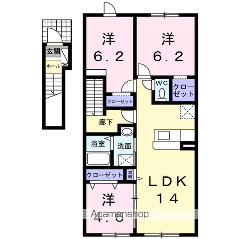 アルバ・プラシードＣ201間取図